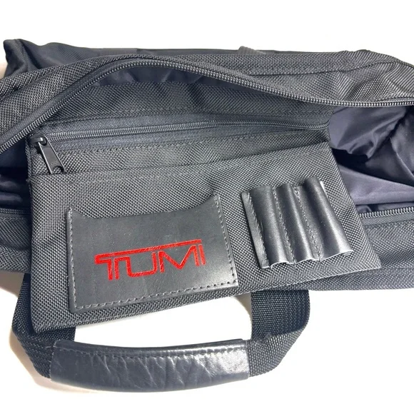 Vintage TUMI Black Ballistic Expandable Nylon/Leather Laptop/Briefcase Bag